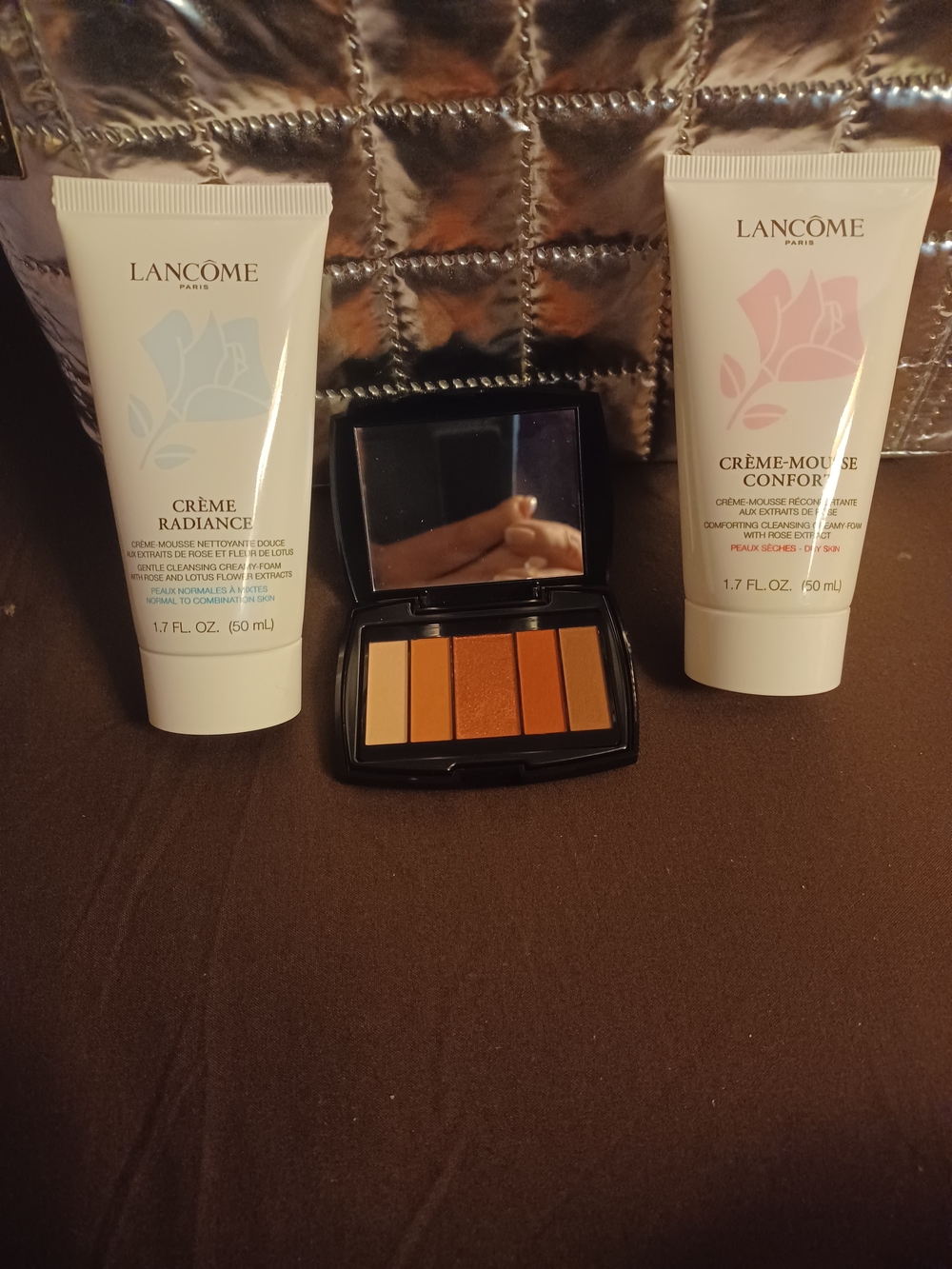 Lancome Crème Radiance & Crème-Mousse Comfort Skincare free Eye Shadow
